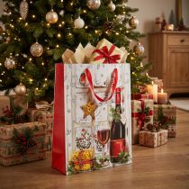 Product Christmas gift bag 8cm x 18cm H24cm set of 2