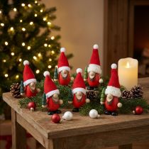 Product Christmas gnome decoration gnome wood red green H10.5/12cm 6pcs