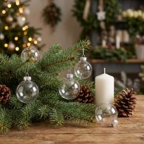 Product Mini Christmas balls glass retro transparent Ø3cm 22 pcs