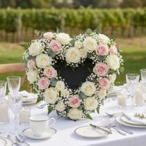 Product Floral foam heart black 33cm 2 pcs wedding decoration