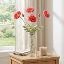Product Poppies Artificial Pink Artificial Flowers Ø6–7cm L78cm 3pcs