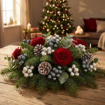 Product Mini Christmas balls anthracite, silver mirror berries Ø20mm 140 pcs