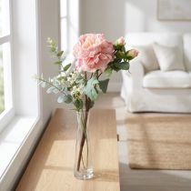 Product Artificial roses flower and buds artificial flower pink 57cm