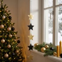 Product Christmas decoration star pendant gold black 5 stars 78cm