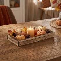Product Flamed wooden tray, decorative tray, rustic table decoration, 20×10×3cm