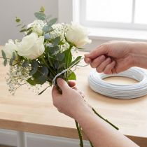Product Aluminum wire, 2mm white, jewelry wire, 60m (500g), craft wire for decoration and floristry