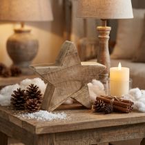 Product Rustic decorative star made of Paulownia wood – Natural wood look, 25x8 cm – Versatile room decoration
