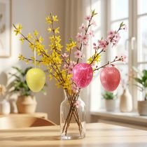 Product Decorative Easter Eggs Yellow/Pink/Red Crackle H11.5cm 3 pcs