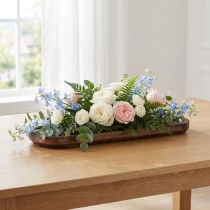 Product Oval Wooden Tray Dark Brown Stained 40×12cm for Decorative Use