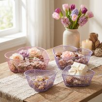 Product Wire baskets, heart-shaped, for decoration and organization, 20cm, set of 4