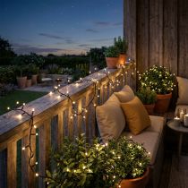Product LED rice light chain 40s 3m for outside warm white