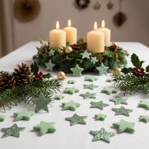 Product Scatter Decoration Christmas Stars Scatter Stars Green Ø4/5cm 40 Pcs