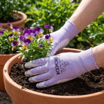 Product Kixx garden gloves white, lilac size 8