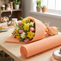 Product Florist crepe paper salmon 50x250cm
