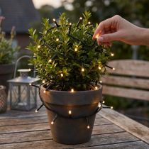 Product LED string lights, 144 pieces, black, warm white, for outdoor use, 1.2m