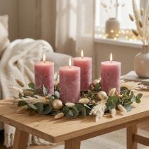 Product Solid-colored candles old pink 60x100mm 4 pcs