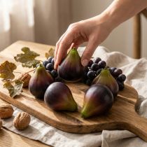 Product VIANA Decorative Fig 8cm 6-Piece Set - Artificial Fruit for Table Decoration & Party