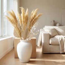Product Pampas grass yellow Artificial ornamental grass Dry floristry 3pcs
