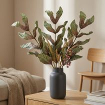 Product Artificial plant deco branch green red brown foam H68cm