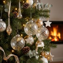 Product Christmas tree balls, Christmas balls transparent Ø7.5cm 3pcs