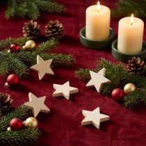 Product Scatter decoration Christmas stars natural wooden stars Ø4cm 24 pcs