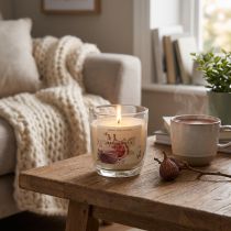 Product Scented Glass Candle Bergamot & Wild Fig White Ø7.5cm H8.5cm