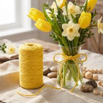 Product Jute ribbon jute cord decorative ribbon jute ribbon yellow Ø4mm 100m