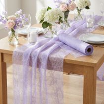 Product Deco fleece table runner Sizoweb light purple 30cm 25m