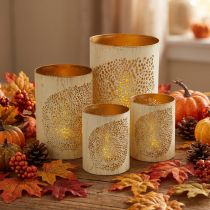Product Autumn lantern metal decoration H20.5/15.5/10.5cm set of 3