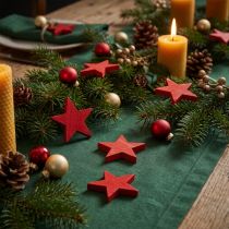 Product Scatter decoration Christmas stars red wooden stars Ø5.5cm 12pcs