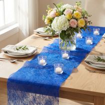 Product Decorative fleece table runner decorative fleece table runner blue 23cm 25m