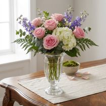 Product Glass vase vase with base glass flower vase Ø13.5cm H22cm