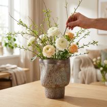 Product Decorative Vase Ceramic Planter Metallic Brown Grey Blue 16.5×20.5cm