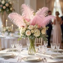 Product Ostrich Feathers Real Feathers Decoration Pink 20-25cm 12 pcs