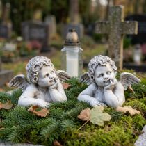 Product Grave decoration angel bust grave decoration polyresin 16×10×11.5cm 2 pieces