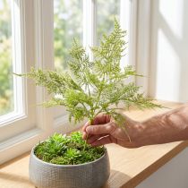 Product Artificial Fern Artificial Plant in Green Flocked L45cm