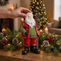 Product Santa Claus Decoration Figure with Ski Painted 14×10.5×24.5cm