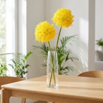 Product Allium Yellow Flower Ornamental Onion Artificial 80cm Ø14.5cm 2pcs