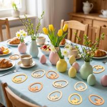 Product Bunny in Egg Easter Decoration for Crafting Scatter Decoration Wood 4cm 72 Pcs