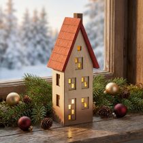 Product Wooden house LED light house For battery 8.5×6.5×22cm