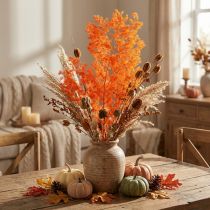 Product Orange Dyed Asparagus Fern Branch - Dried, 65cm, 80g