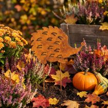 Product Garden stake hedgehog rust patina decorative garden stake 20cm