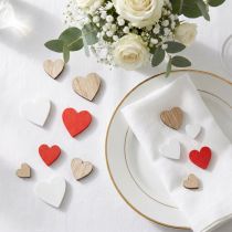 Product Wooden heart confetti wedding hearts wood 2.5/2/1.5cm 48 pcs