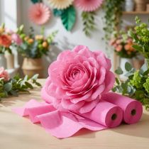 Product Flower crepe pink W10cm grammage 128g/m² L250cm 2pcs