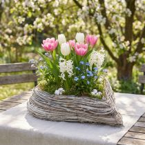 Product Plant heart plant bowl rattan heart white natural 28x34cm