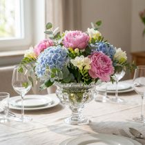 Product Classic glass bowl with base in vintage design – Clear, Ø13cm x 11 cm – Versatile use for trophy decoration