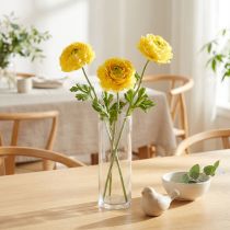 Product Artificial ranunculus as a single flower for elegant and low-maintenance decoration, 51cm, 3 pieces