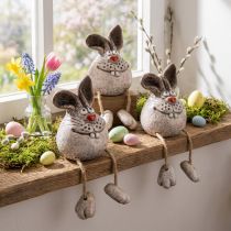 Product Rabbit Ceramic Decoration Rabbit Edge Stool 6.5×7×9.5cm 3 pcs