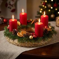 Product Straw wreath straw Roman blank straw 40/8cm 2pcs