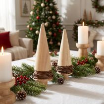 Product Christmas tree wood natural table decoration Christmas H18cm 2 pcs